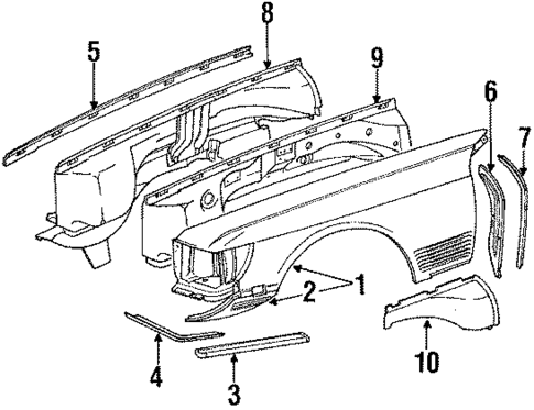 Fender for 1985 Mercedes-Benz 380SL #0