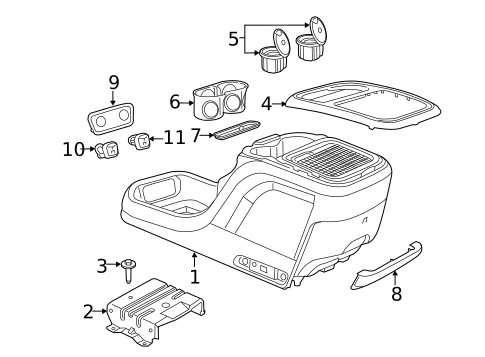 Center Console for 2018 Chrysler Pacifica #0