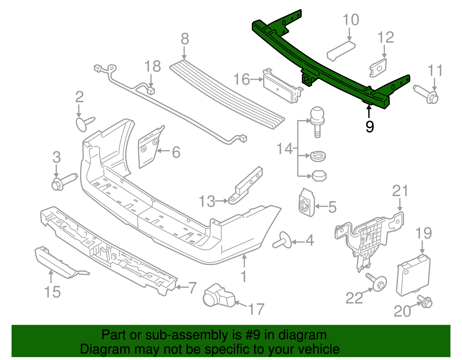 2007-2017 Ford Impact Bar 7L1Z-17906-A | OEM Parts Online