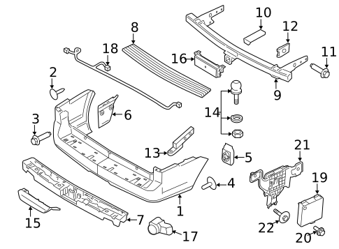 Bumper & Components - Rear for 2009 Lincoln Navigator #0