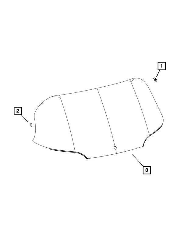 68144141AB - Glass: Bracket for Chrysler: 200, Pacifica, Voyager | Dodge: Dart | Jeep: Cherokee Image