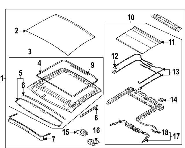 81670GG000RBQ - : Sunroof Cover for Kia Image