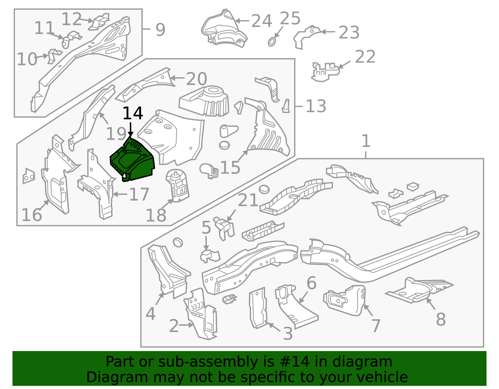 22756017 - 2011-2016 Chevrolet - Front Driver Side Wheelhouse Front ...