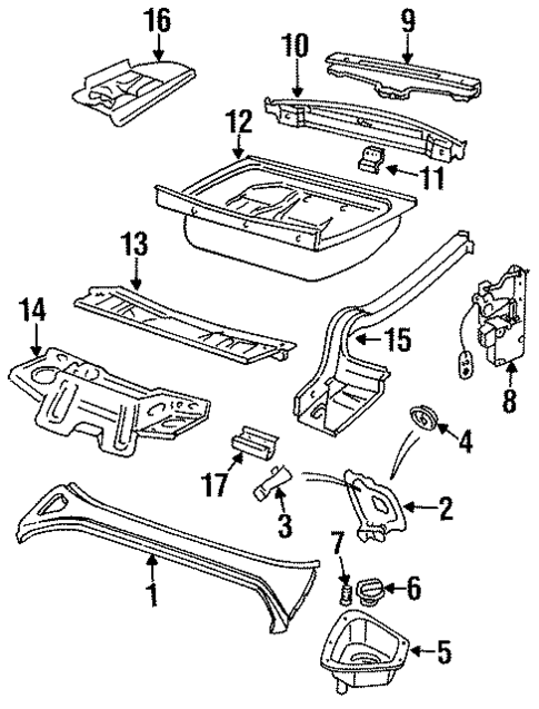 Rear Floor & Rails for 1996 Jaguar Vanden Plas #0