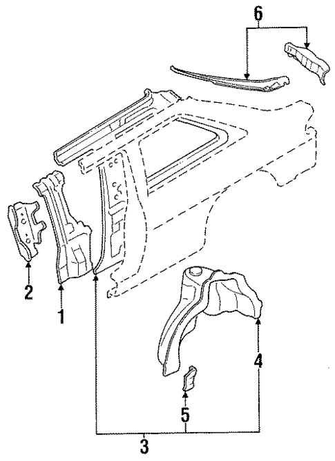 Inner Structure for 1992 Ford Escort #0