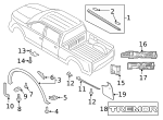 HC3Z9929164BA - : Genuine Ford 17-22 Super Duty RH Bed Wheel Opening Molding HC3Z-9929164-BA for Ford Image