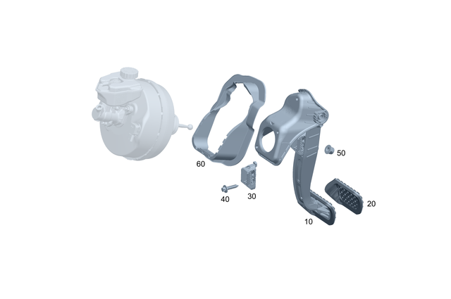 2062906100 - Pedal Assembly: Pedal Assembly for Mercedes-Benz: 300C, 300CD, C300, C43 AMG, C63 AMG S E Performance, CLE300, CLE450, CLE53 AMG, E350, GLC300, GLC43 AMG Image image