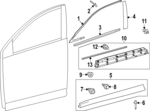 7573148906 - Body: Door Molding for Lexus: RX350, RX350h, RX450h+, RX500h Image