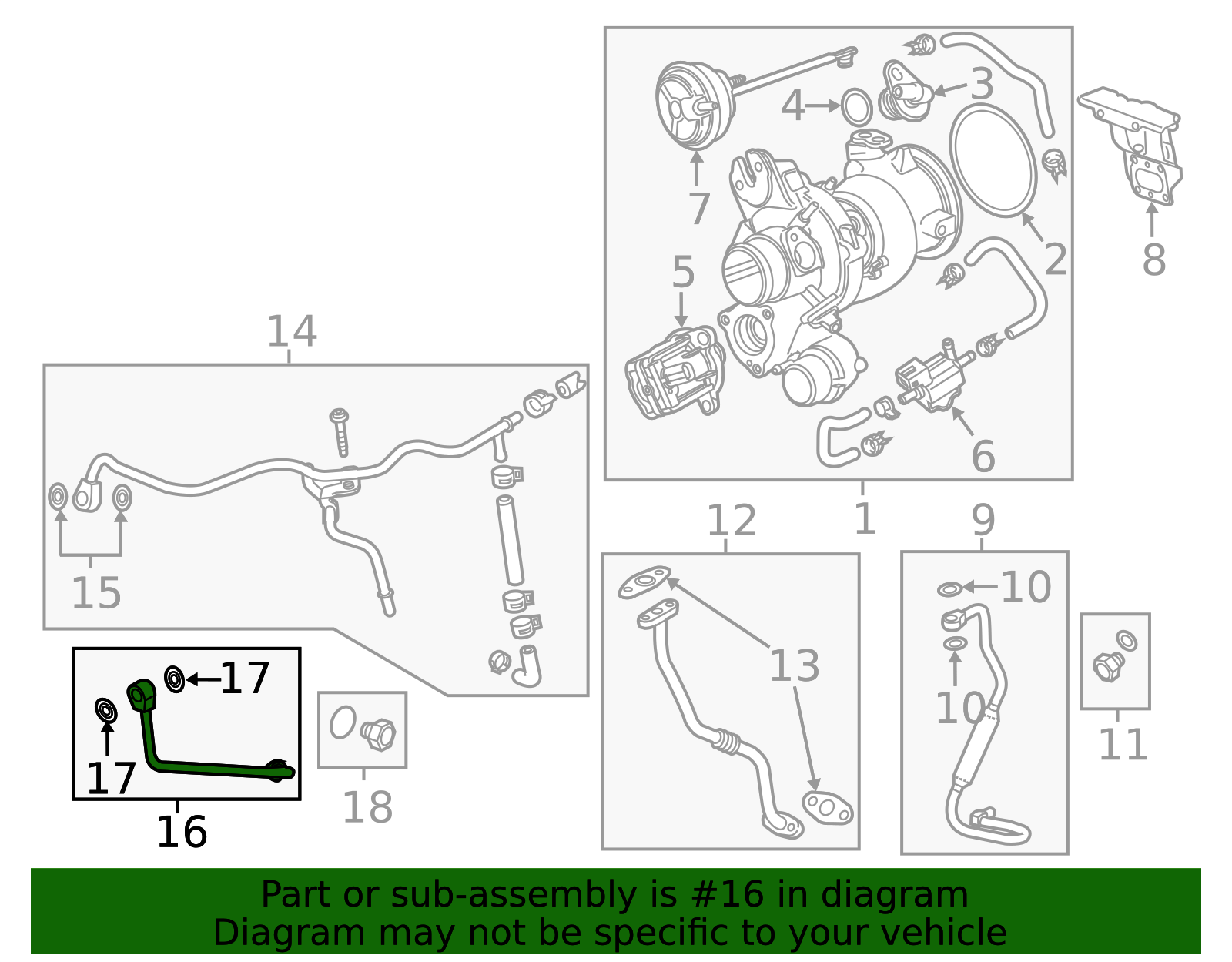 2016-2026 GM Turbocharger Coolant Feed Pipe 12690018 GM | GMPartsDirect.com