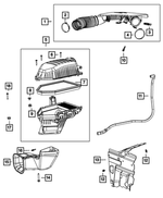 68413346AA - Fuel and Accelerator Pedal: Clean Air Duct for Mopar Image