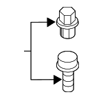 WHT001814B522 - Suspension: Wheel Bolt for Volkswagen: GTI, Tiguan, Tiguan Limited Image