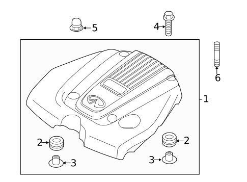 Engine Appearance Cover for 2012 INFINITI M35h #0