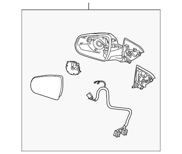 Genuine GM Black Driver Side Door Mirror Housing 22847418 | eBay