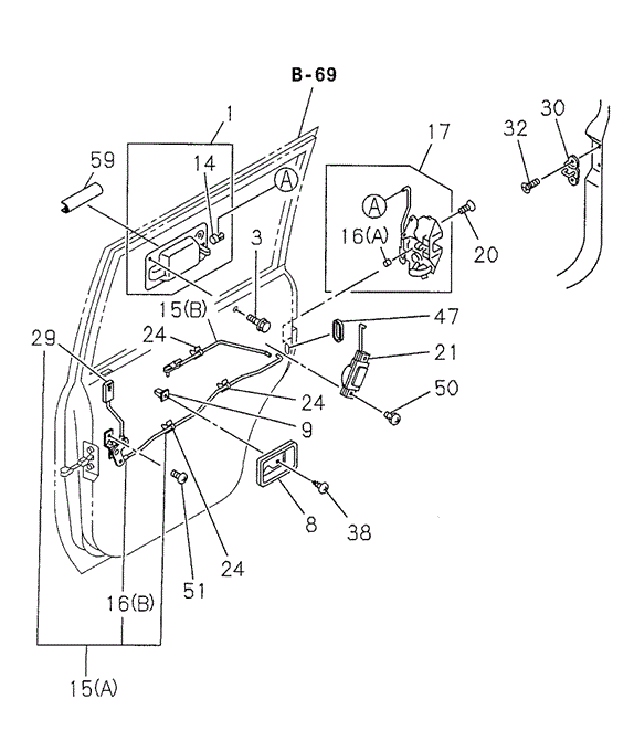 Rear Door Locks for 1998 Acura SLX #0