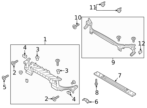 Radiator Support for 2014 Lincoln MKZ #0