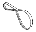 79903137AJ - Cooling System: Serpentine Belt for Audi: A8 Quattro, RS7, S6, S7, S8 Image