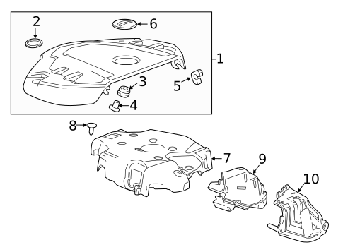 Engine Appearance Cover for 2019 Cadillac CTS #3