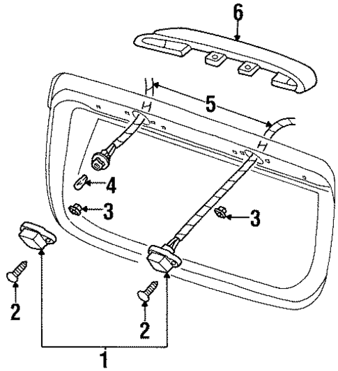 License Lamps for 1998 Ford Windstar #0