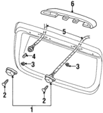 56000S300 - Electrical: License Lamp Screw for FORD Image