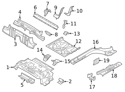 Rear Floor & Rails for 2019 Volvo XC40 #2