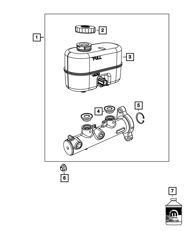68398159AA - Brakes: Brake Master Cylinder Reservoir for Mopar Image