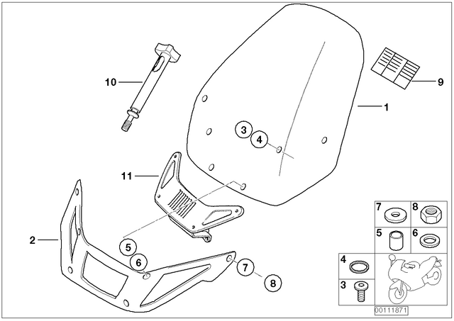 46632325999 - Frame and Mounting Parts: Flanged Cap Screw - M5X20 sw for BMW-Motorrad Image