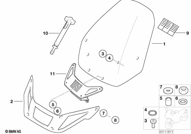 46632325999 - Frame and Mounting Parts: Flanged Cap Screw - M5X20 sw for BMW-Motorrad Image
