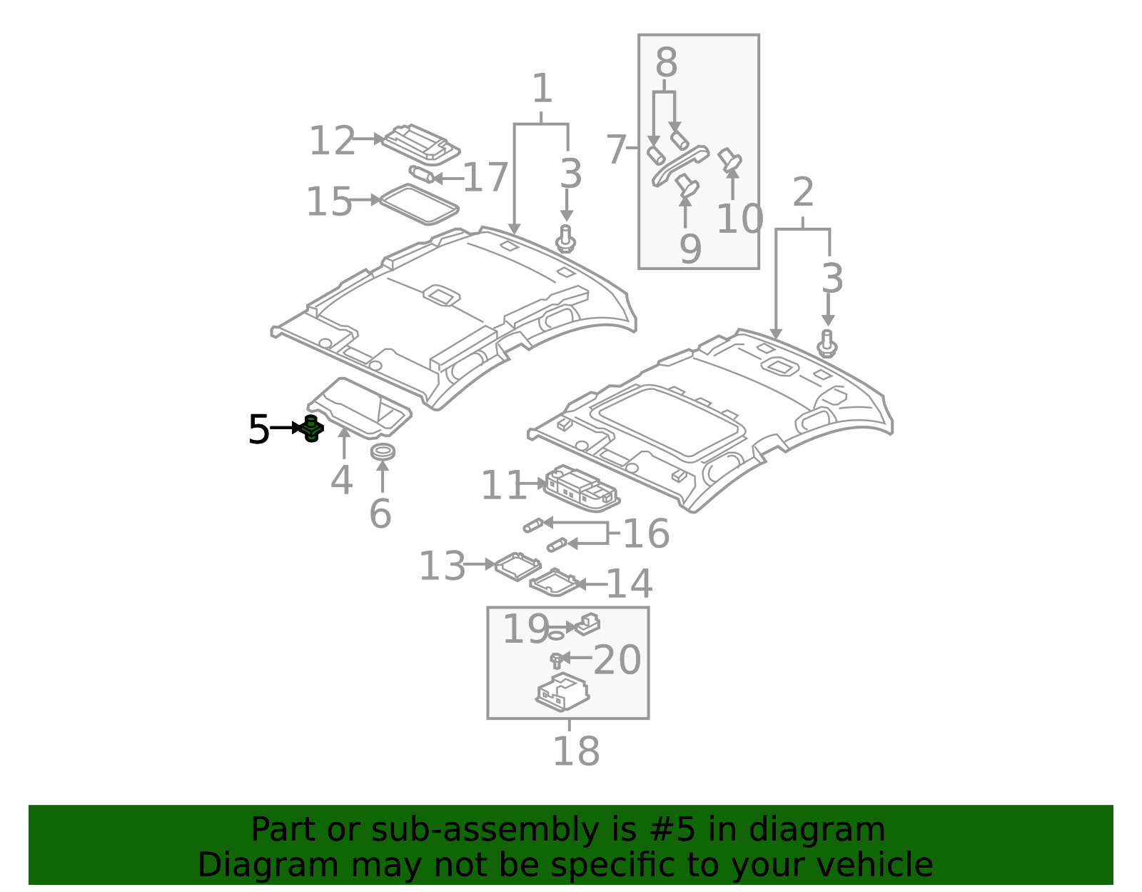 2006-2008 Honda Civic Sun-Visor Holder 88217-S04-003ZX | Honda
