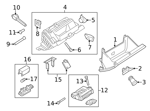 Glove Box for 2015 Volkswagen CC #0