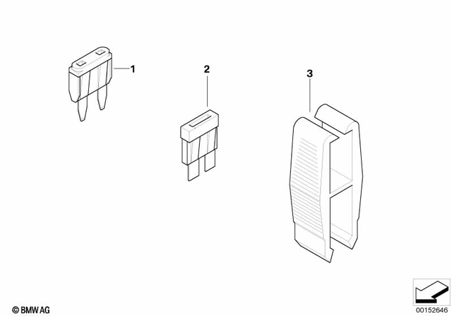 61131372524 - General Electrical System: Fuse Brown - 7.5A for BMW-Motorrad Image