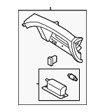 845403Q000RAS - : 2011-2014 Hyundai Sonata - Glove Box Frame for Hyundai: Sonata Image