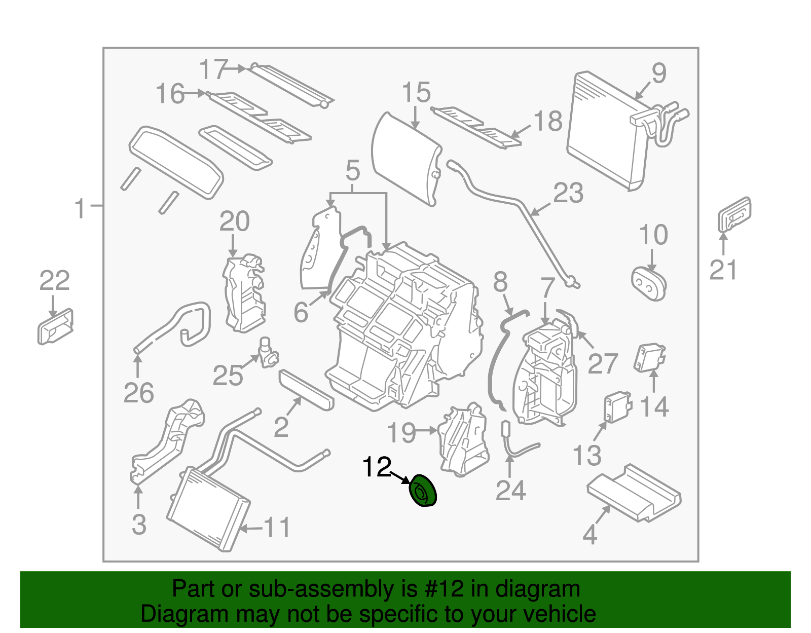 Heater Core Grommet - Nissan (92580-AL000)