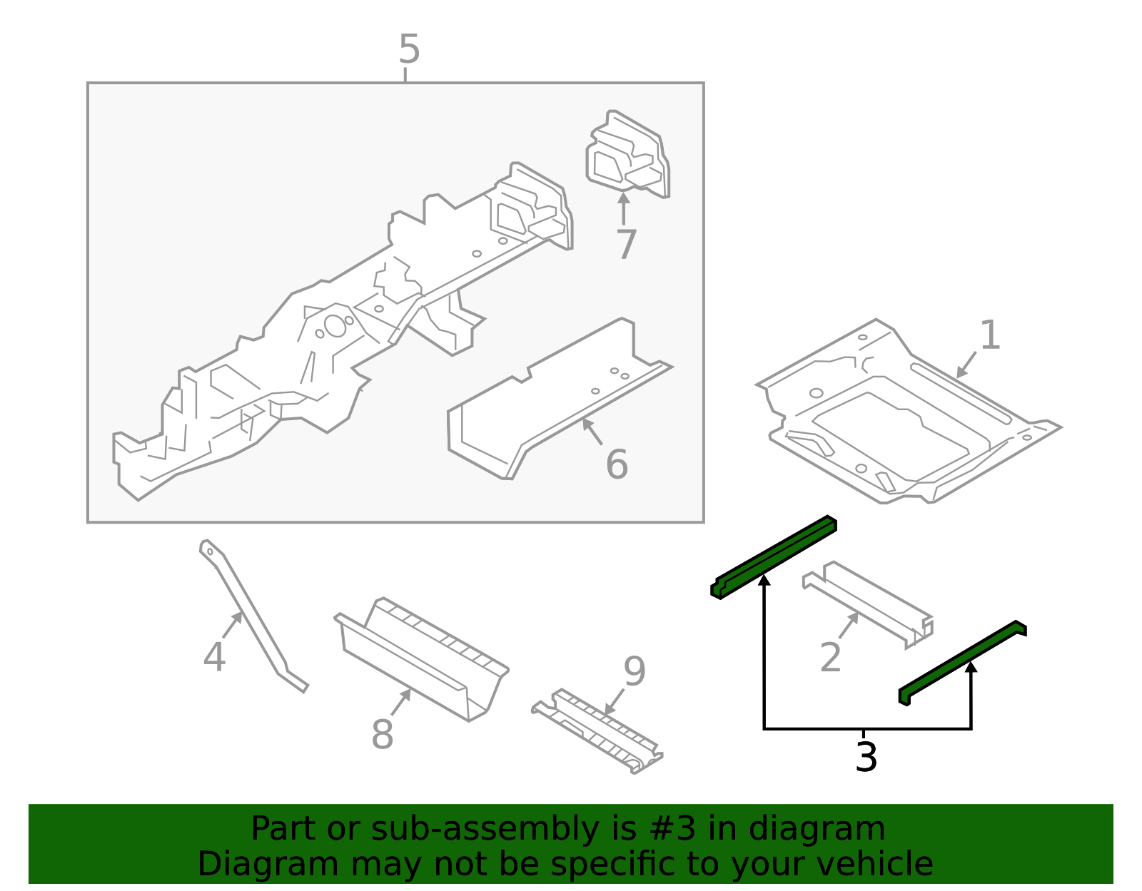 Autonation Range Rover LR036741 - High-Quality Floor Pan Reinforcement for 2013-2022 Land ...