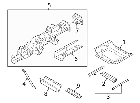 Rear Floor & Rails for 2019 Land Rover Range Rover #0