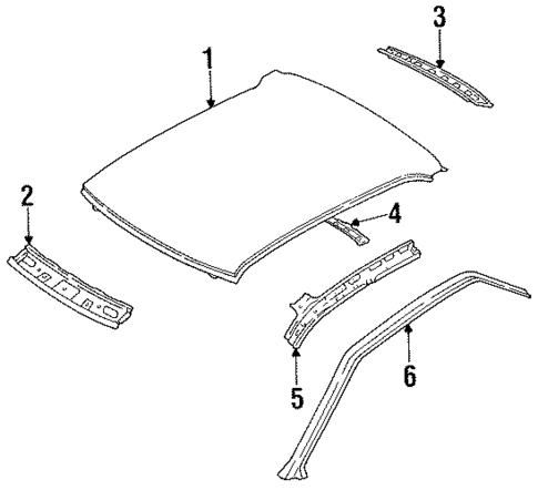 Roof & Components for 1996 Kia Sephia #0