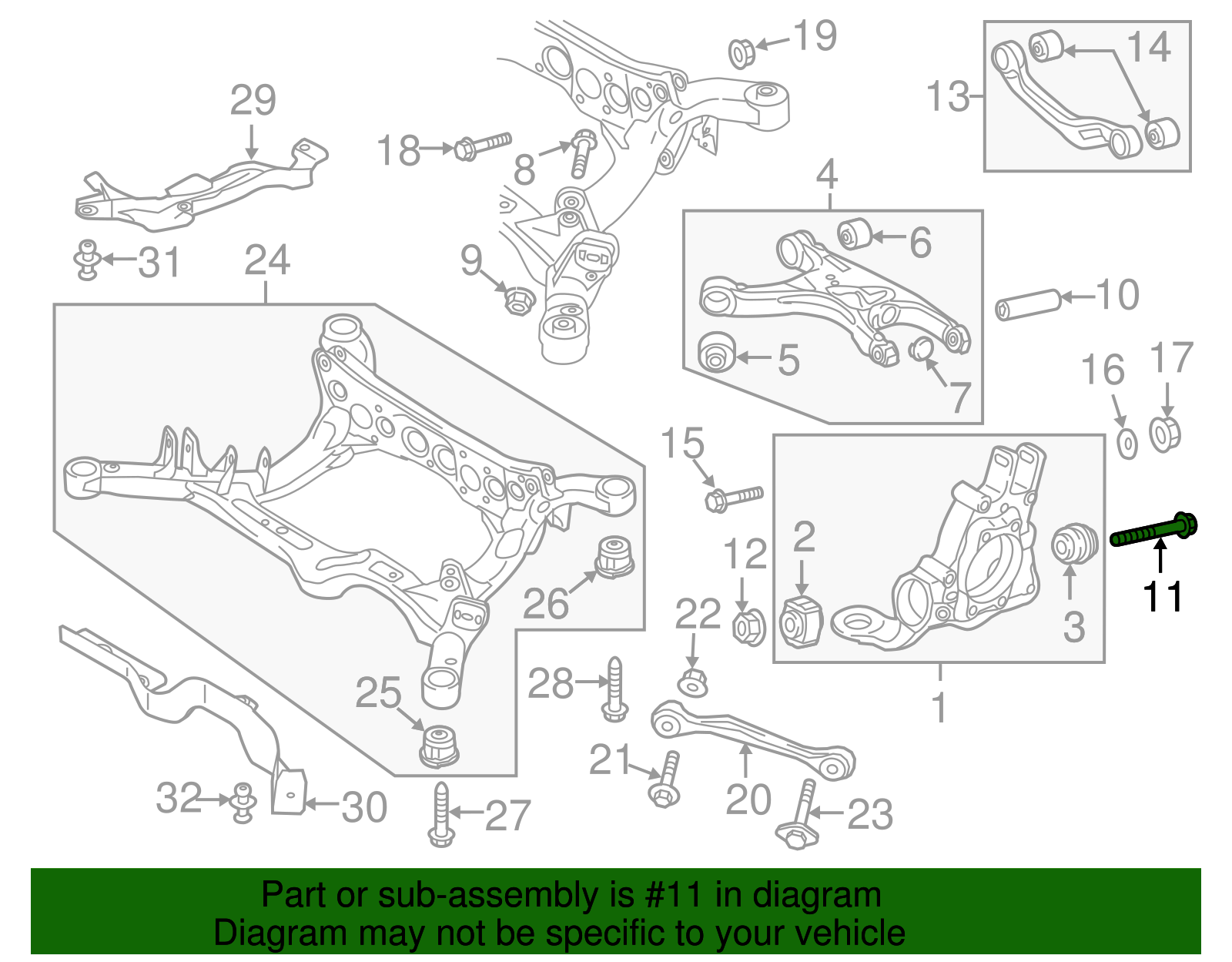 WHT-003-818-A - Knuckle Mount Bolt 2008-2018 Audi | Audi OEM Parts Guy