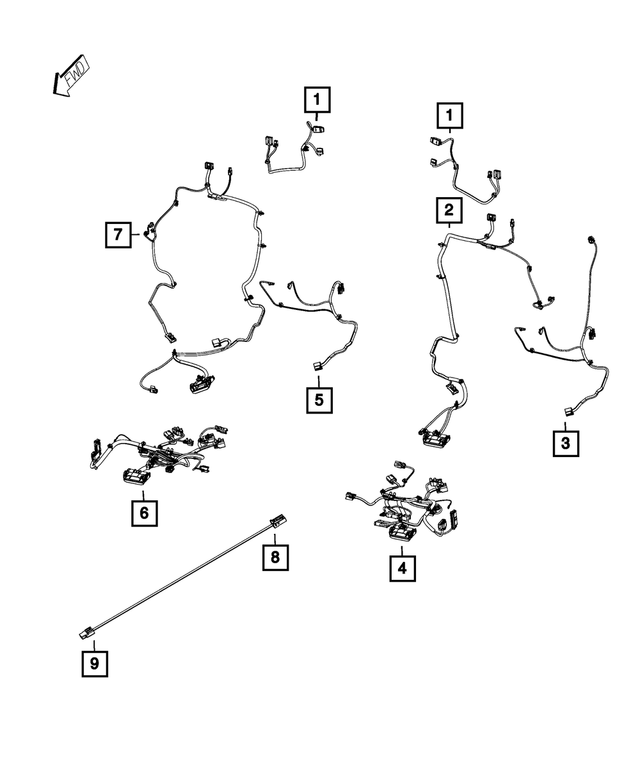 68298212AB - Electrical: Seat Recliner Wiring for Mopar Image image