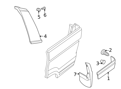 Exterior Trim - Quarter Panel for 1999 Land Rover Range Rover #0