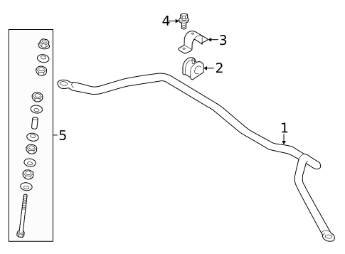 Stabilizer Bar & Components for 2020 Mitsubishi Mirage G4 #0