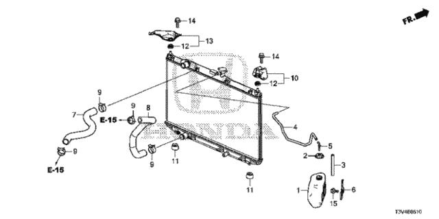 Radiator Hose - Reserve Tank for 2014 Honda Accord #0