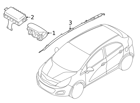 Air Bag Components for 2017 Kia Rio #0