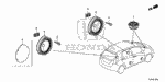 39120T0AA51 - Electrical/Exhaust/Heater/Fuel: SPEAKER ASSY., TWEETER (FOSTER) for Honda Image