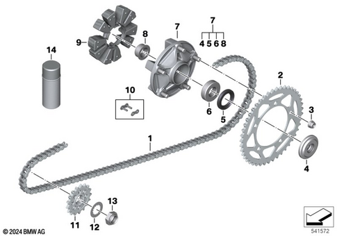 Torque-Transfer Mechanism, Motorcycle for 2025 BMW-Motorrad S 1000 R #0