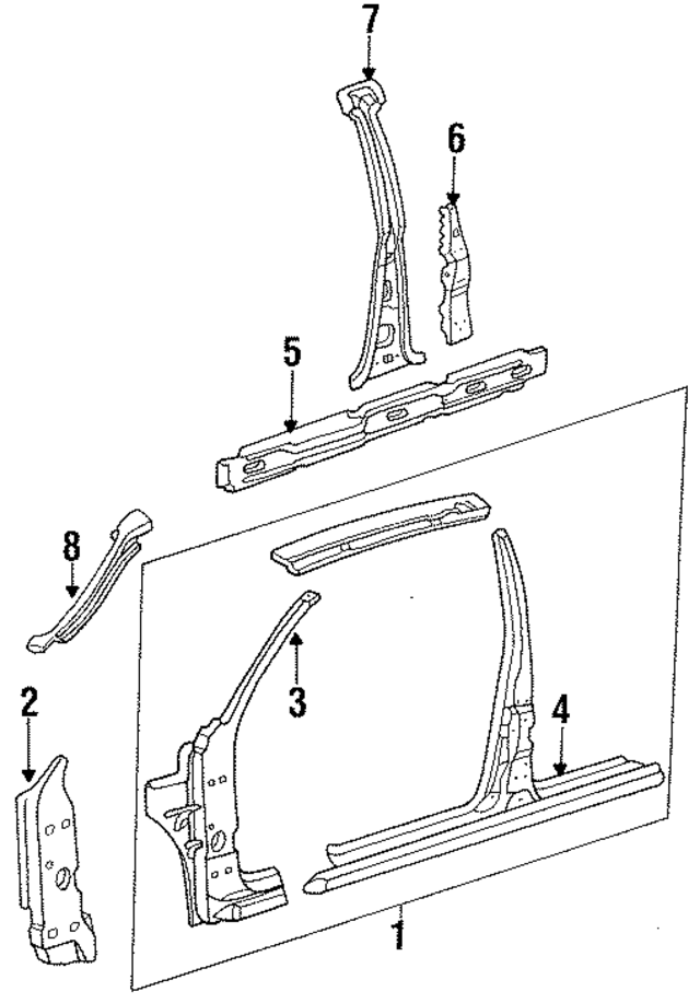 E7DZ54211A10B - Body: Uniside Assembly for Ford: Taurus | Mercury: Sable Image