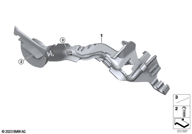 12527923614 - Engine Electrical System: Cable Duct, Transmission -  for BMW-Motorrad Image image