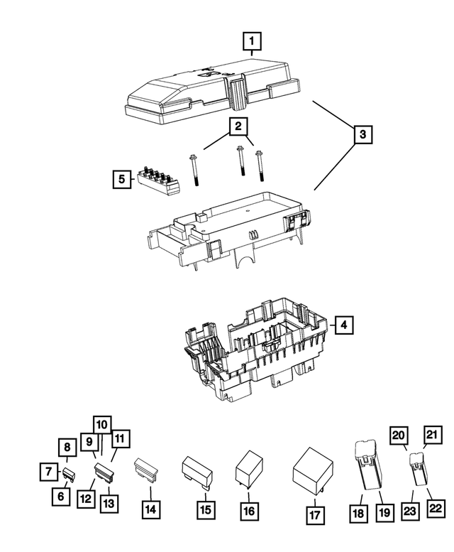 68125504AA - Electrical: Maxi Fuse for Chrysler: 200, Pacifica, Voyager | Dodge: Dart | Fiat: 500, 500L | Jeep: Cherokee, Compass Image