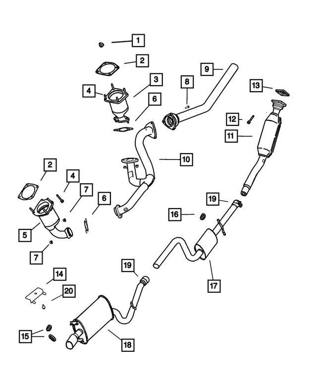 4764660AA - Exhaust: Exhaust Manifold To Front Converter Gasket for Mopar Image image