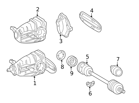 Axle & Differential for 2006 Mercedes-Benz CLK 55 AMG&reg; #1
