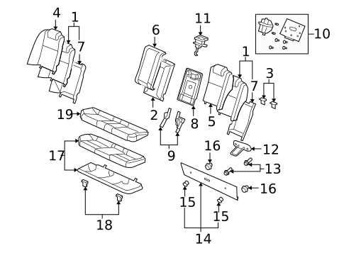 Rear Seat Components for 2009 Pontiac G8 #0