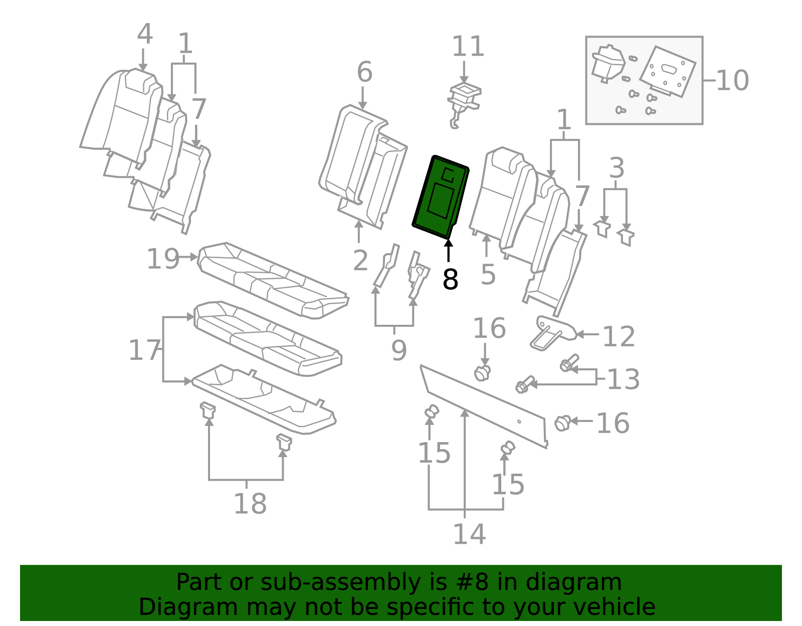 2008-2009 Pontiac G8 Seat Back Panel 92197808 | OEM Parts Online